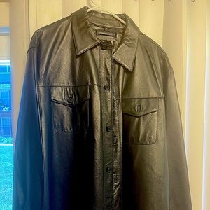 Leather shirt new never worn. I have recorded video showing the condition